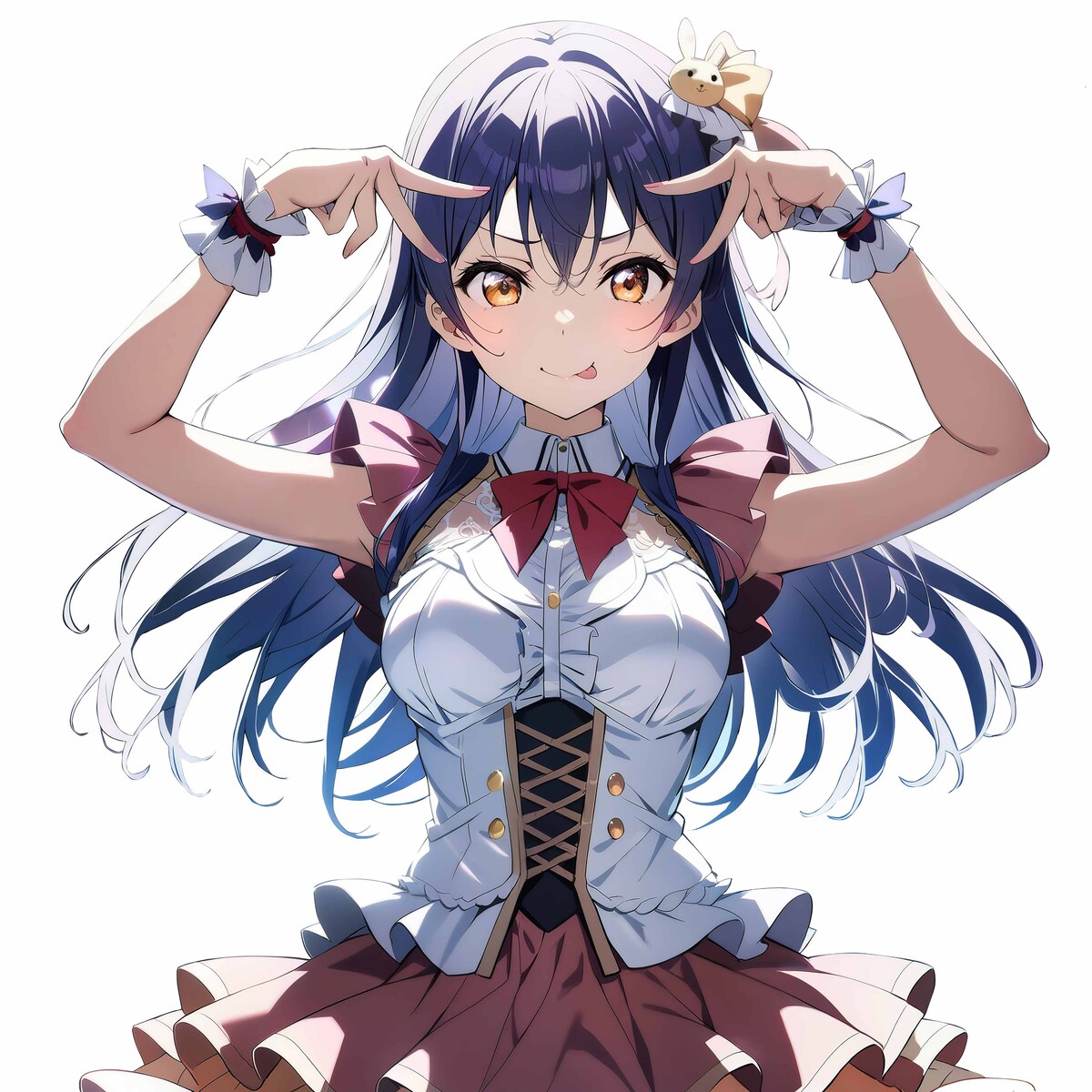 推しの子風ポーズのアイドルのイラスト依頼