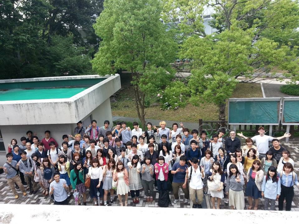 大阪大学のジャズワークショップ後の集合写真