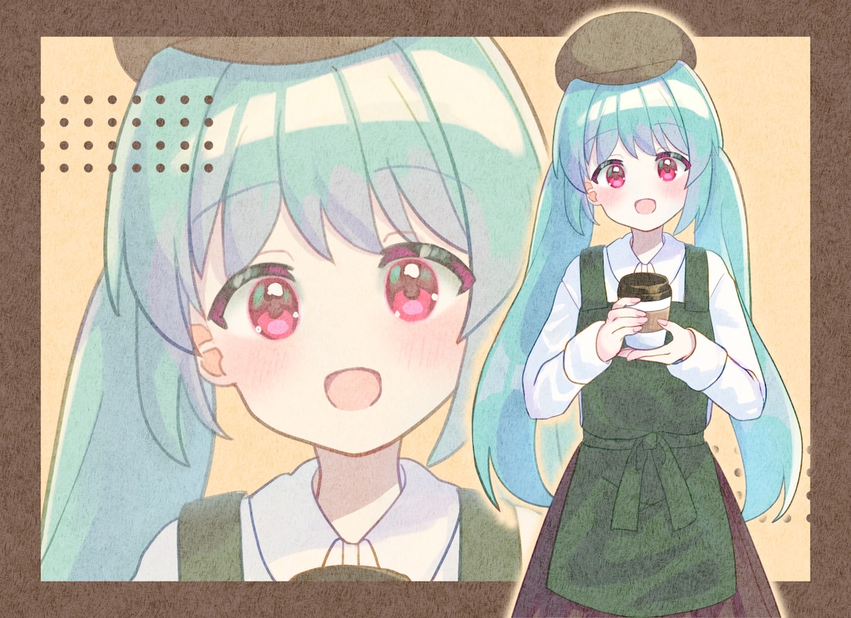 Vtuber様のコラボコーヒー用グッツイラスト