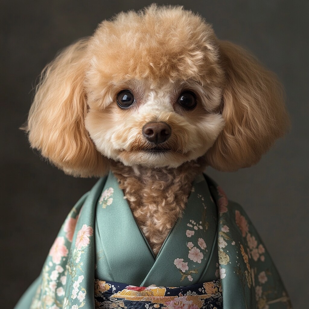 AI作成による犬と着物テーマ