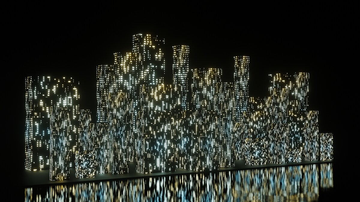 夜景ビル群