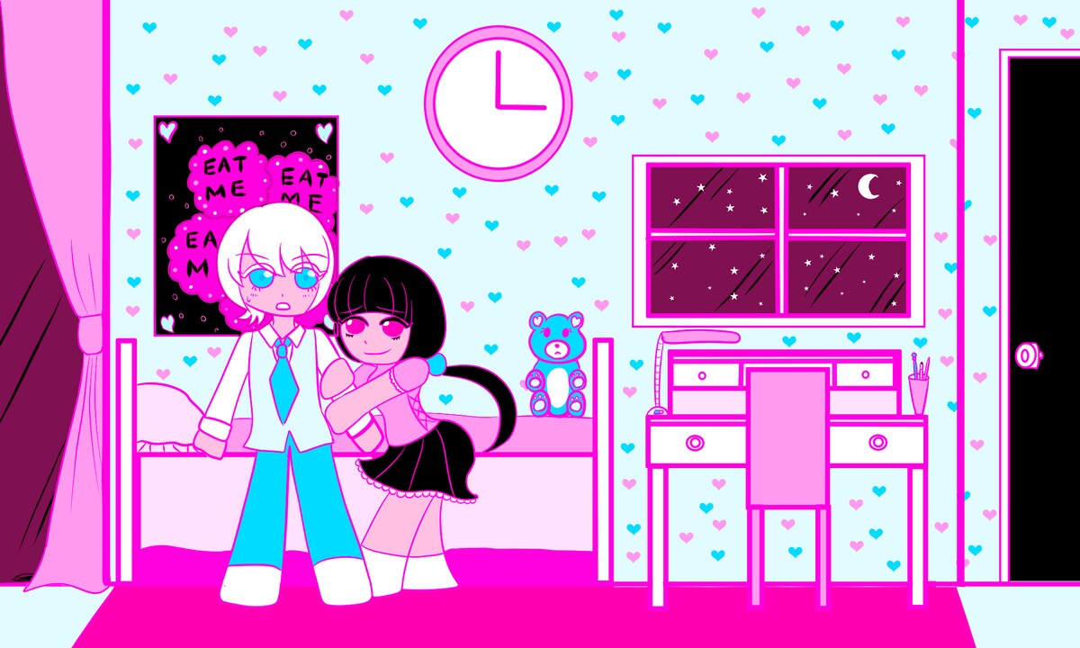 大学デフォルメイラストの課題