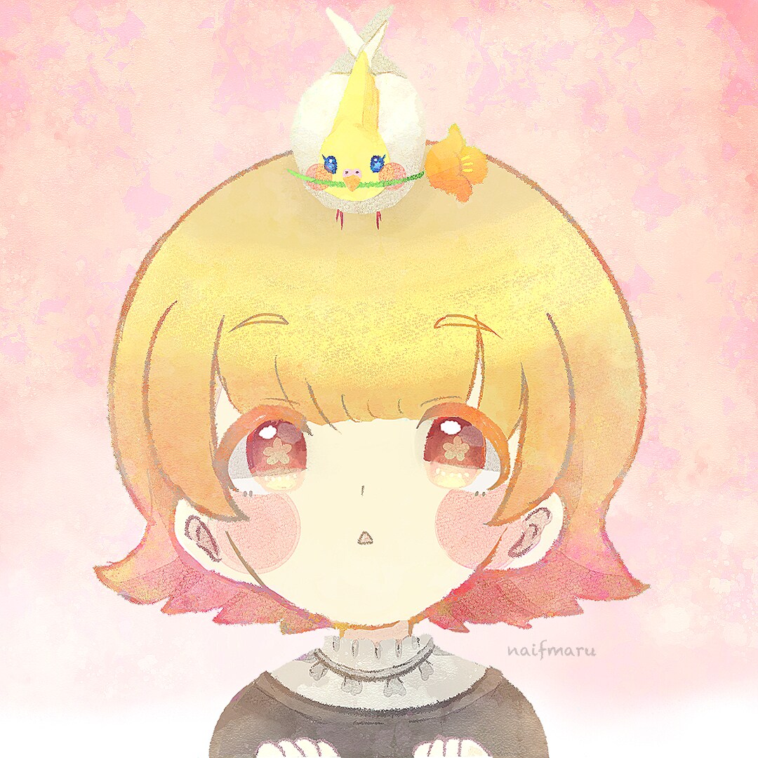 見上げる女の子