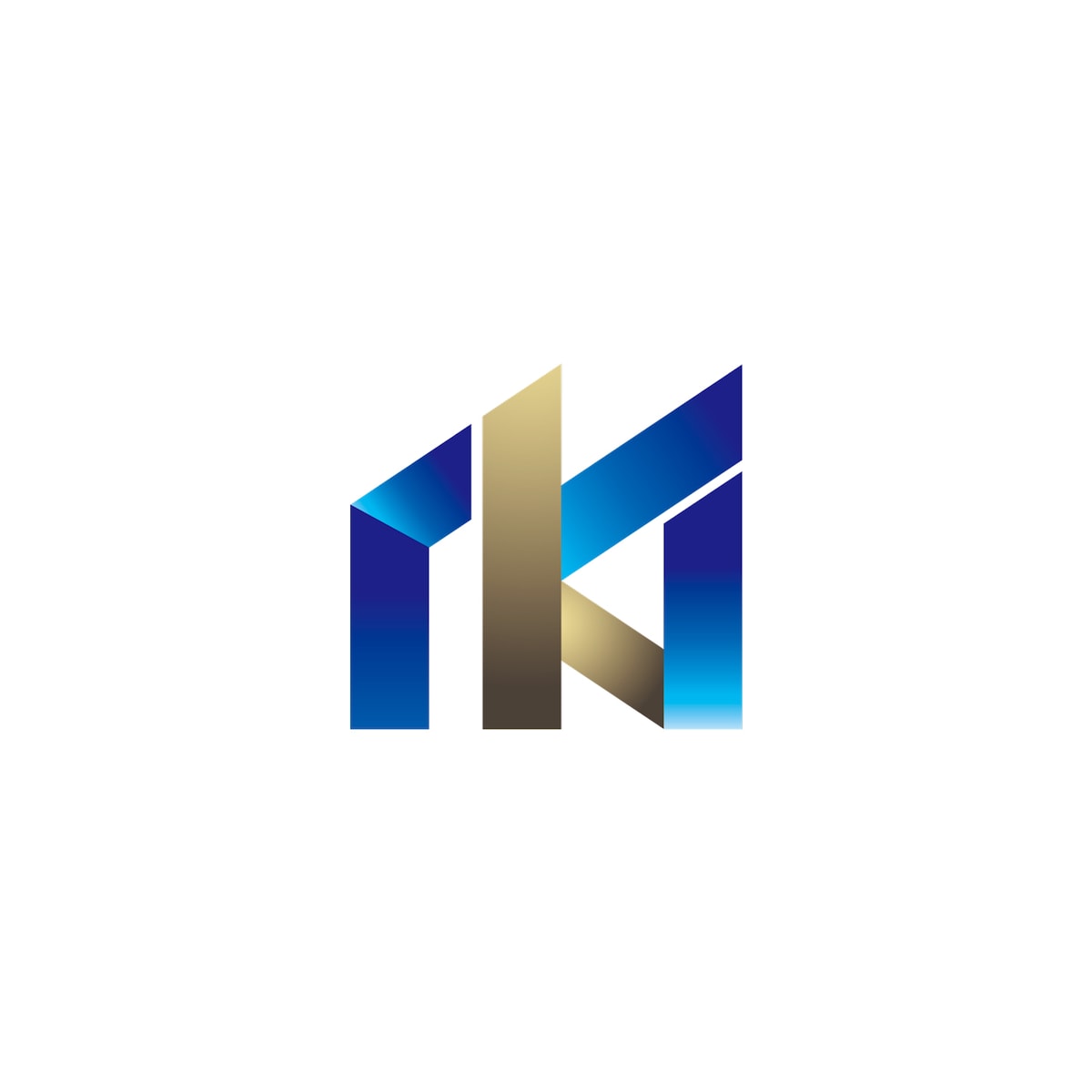 イニシャル「M」＋「K」のシンボルマークデザイン