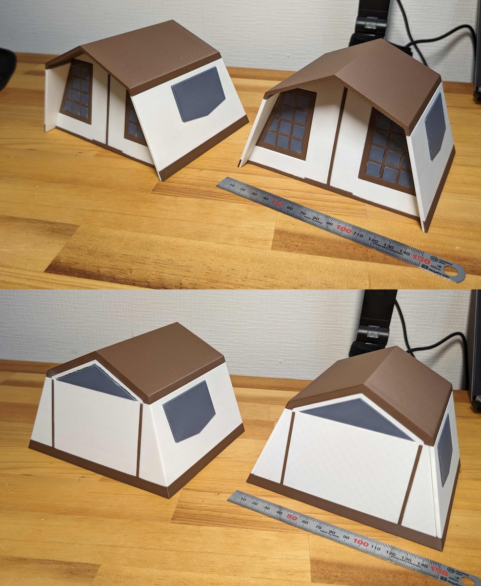 テントの3Dプリント模型作成