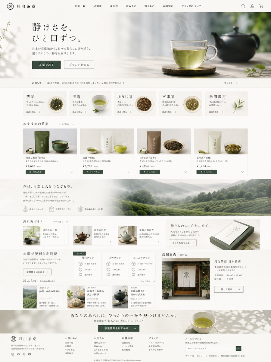 日本茶ブランドサイト
