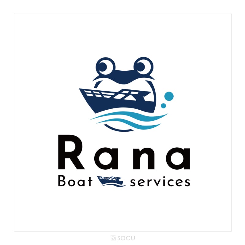 ボートの修理販売のお店のロゴ