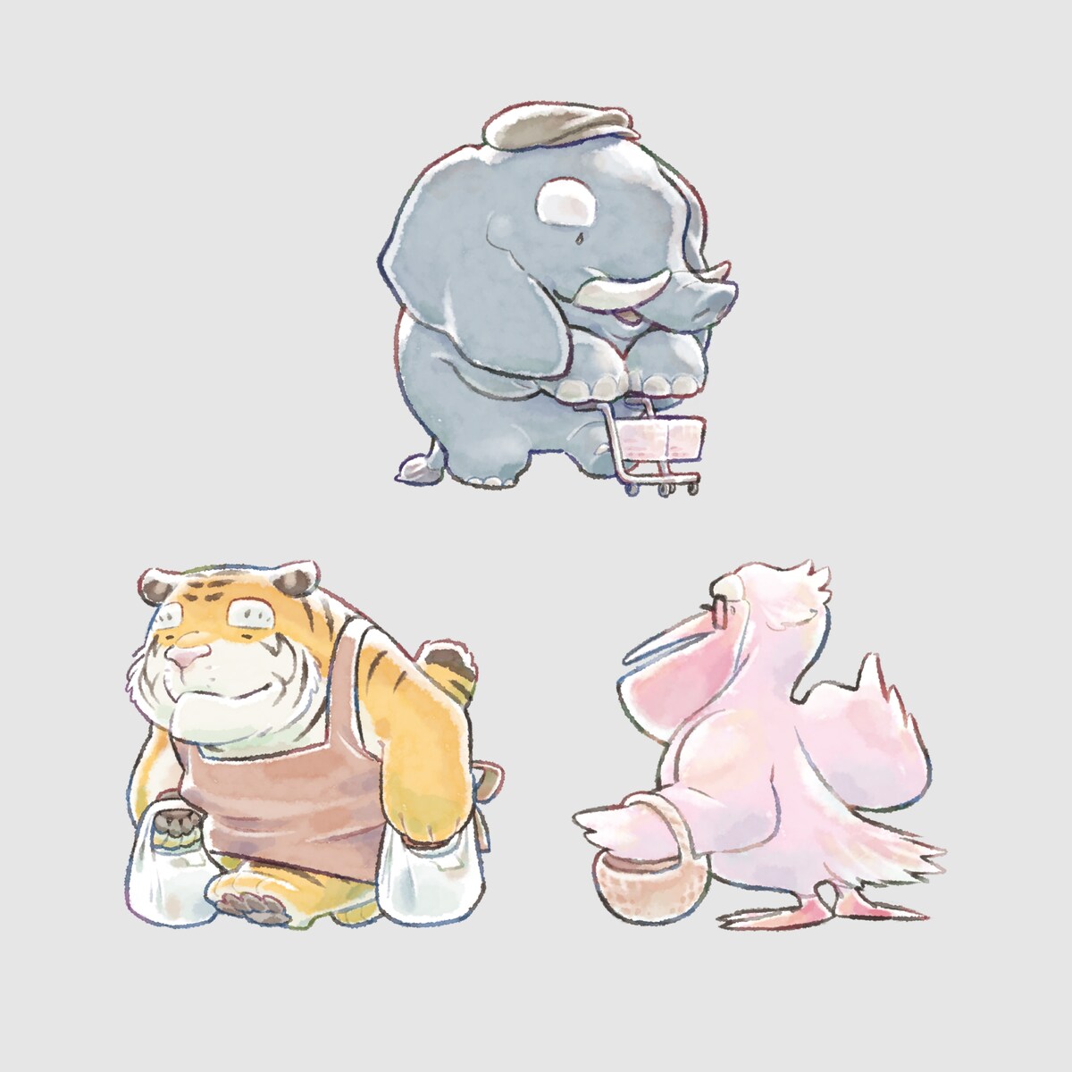 動物キャラクターのイラスト