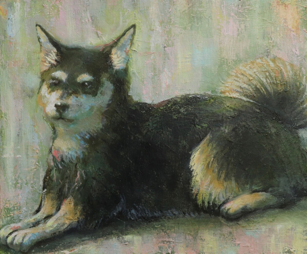 柴犬(油絵)