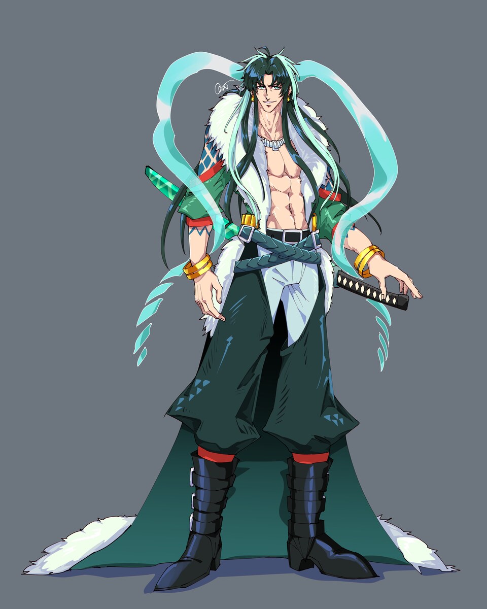 龍神モチーフオリジナルキャラクターの立ち絵