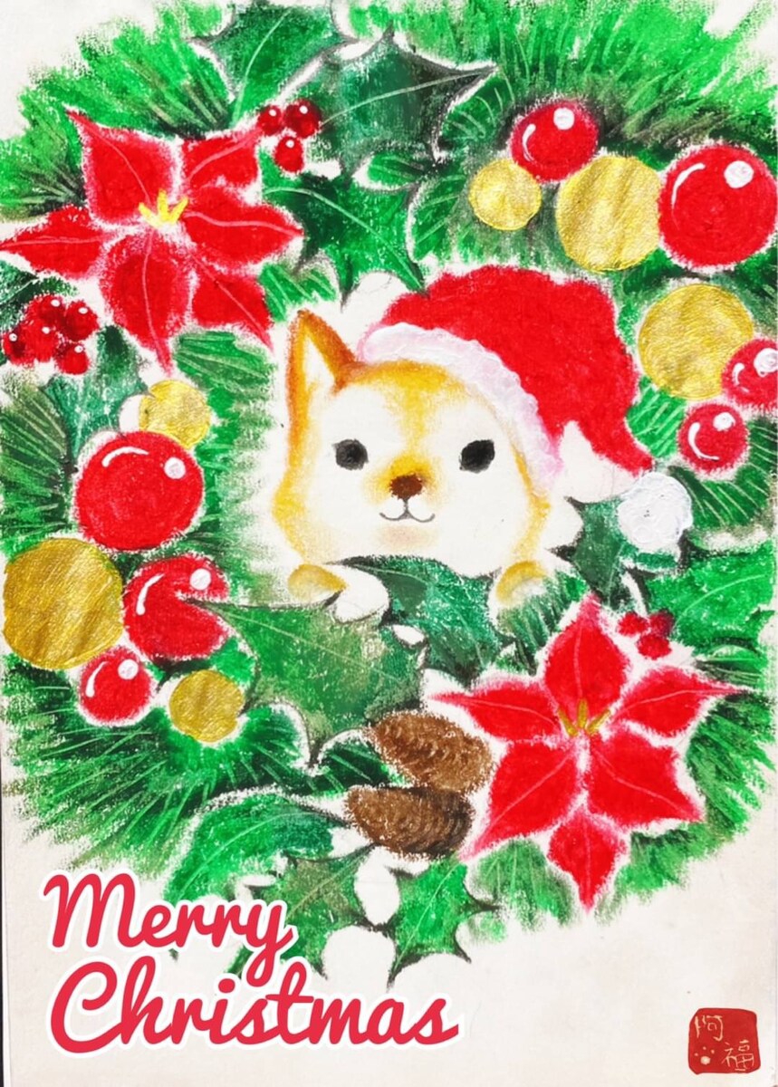 柴犬福ちゃんのクリスマス