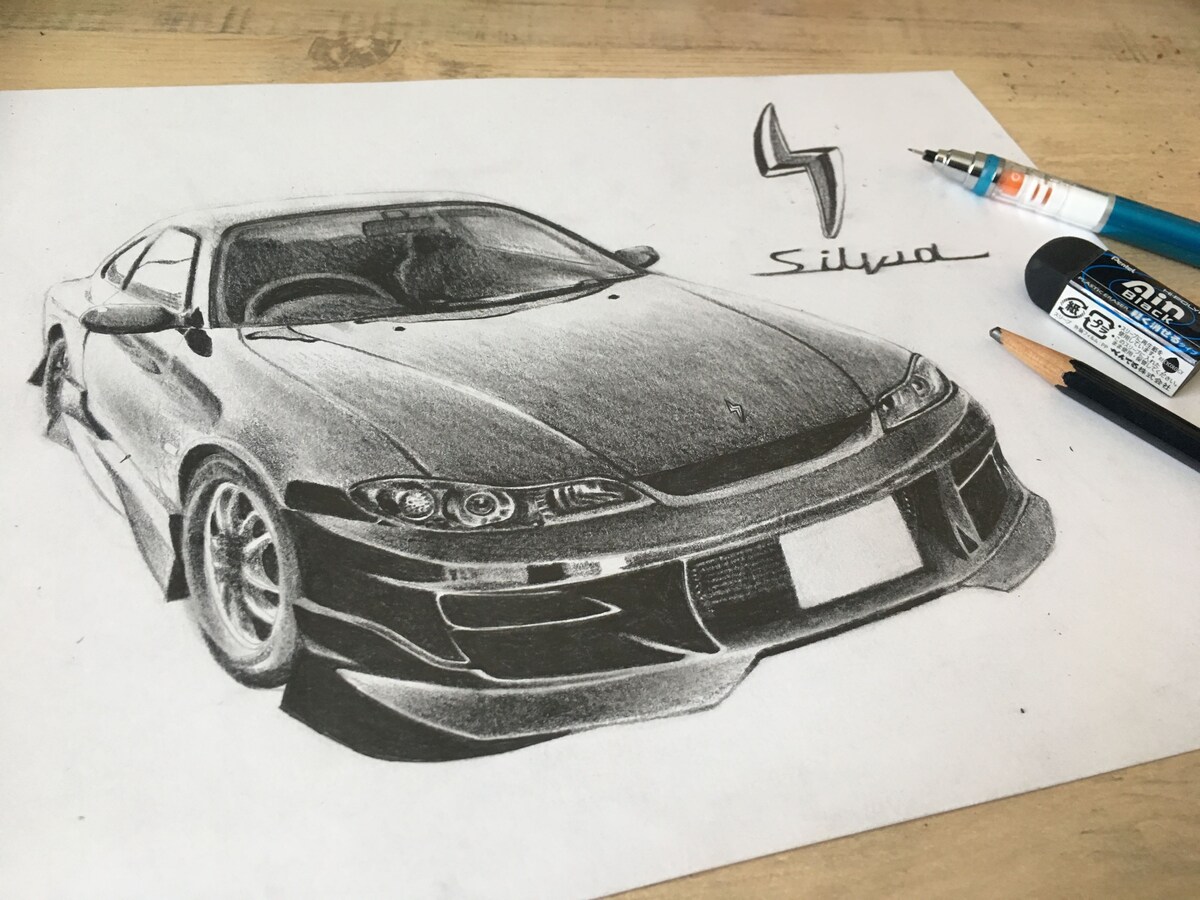 愛車〜モノクロ鉛筆タッチ〜