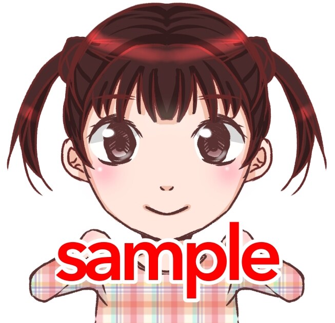 アニメ塗りイラスト(上半身)