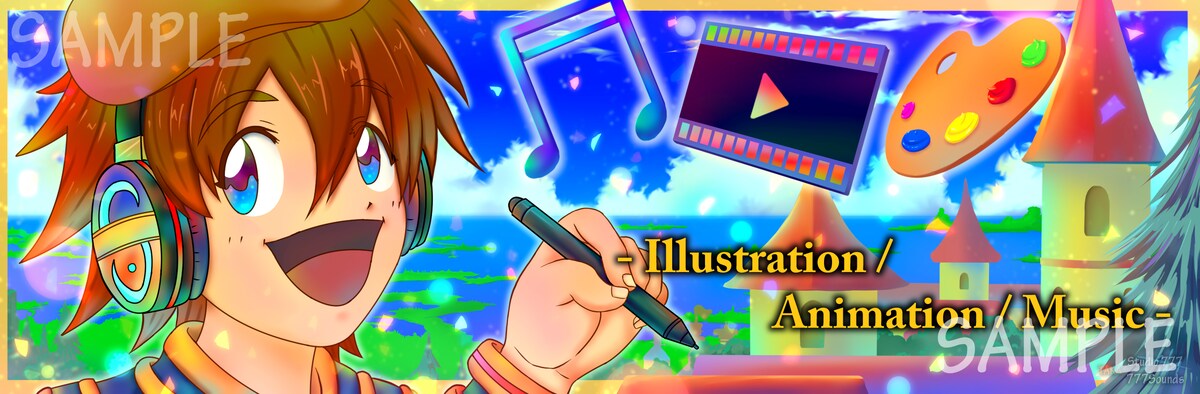 ココナラ用に描いたヘッダーイラスト