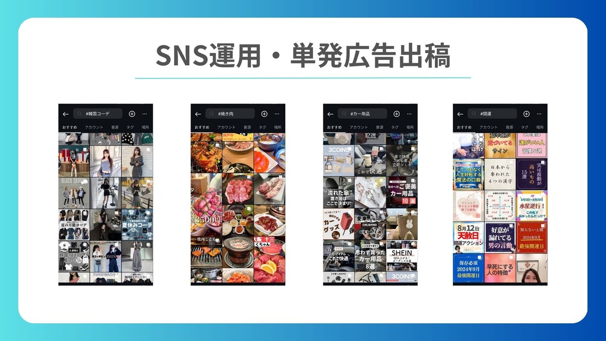 SNS運用、単発広告