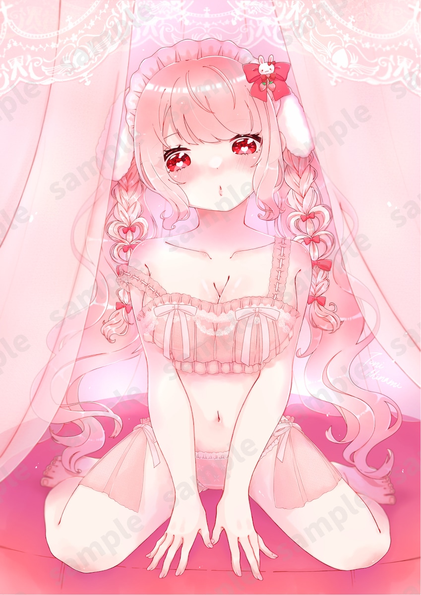【ご依頼】苺愛兎苺様の甘口ランジェリーイラスト