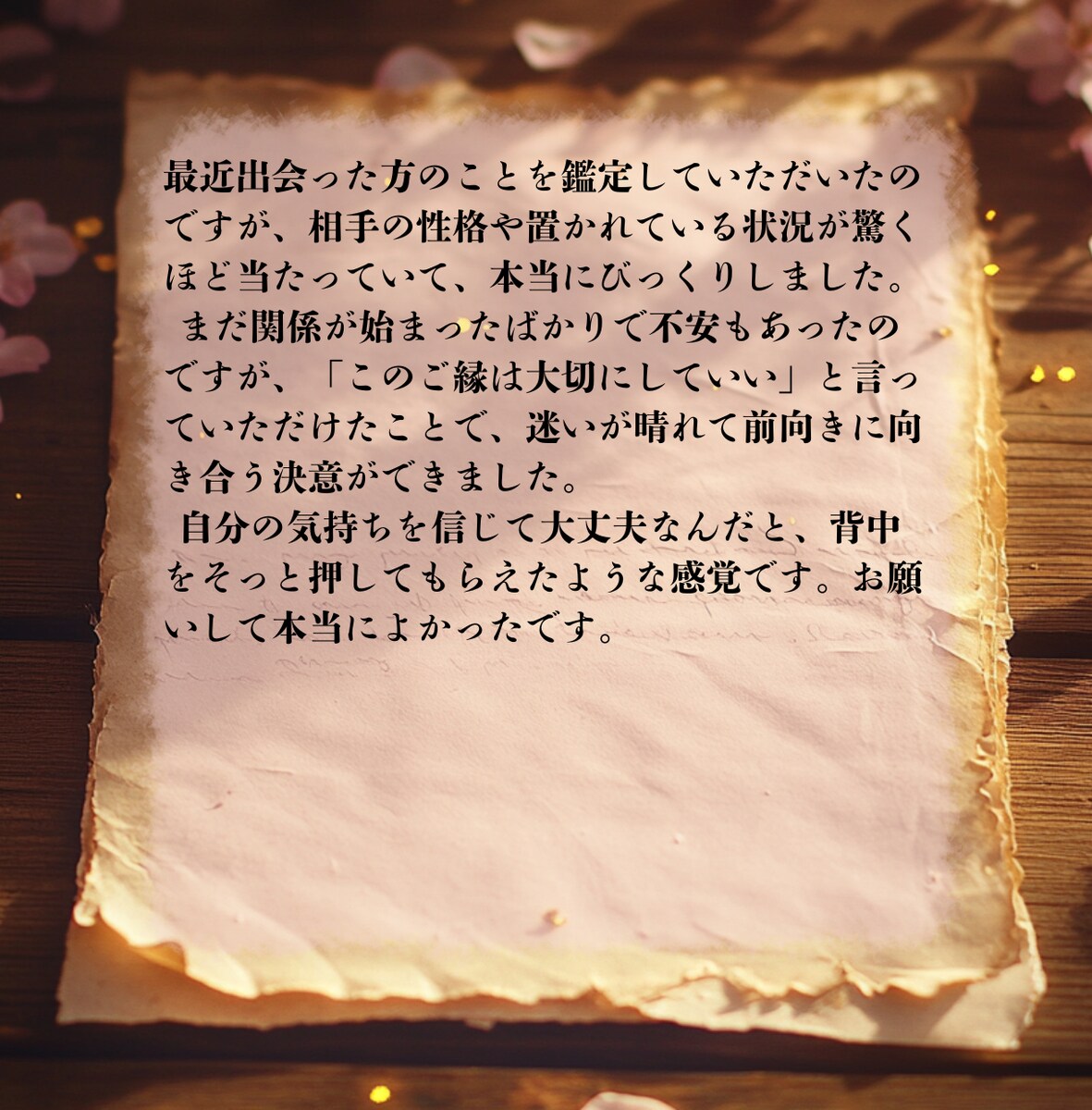 出会鑑定のご感想