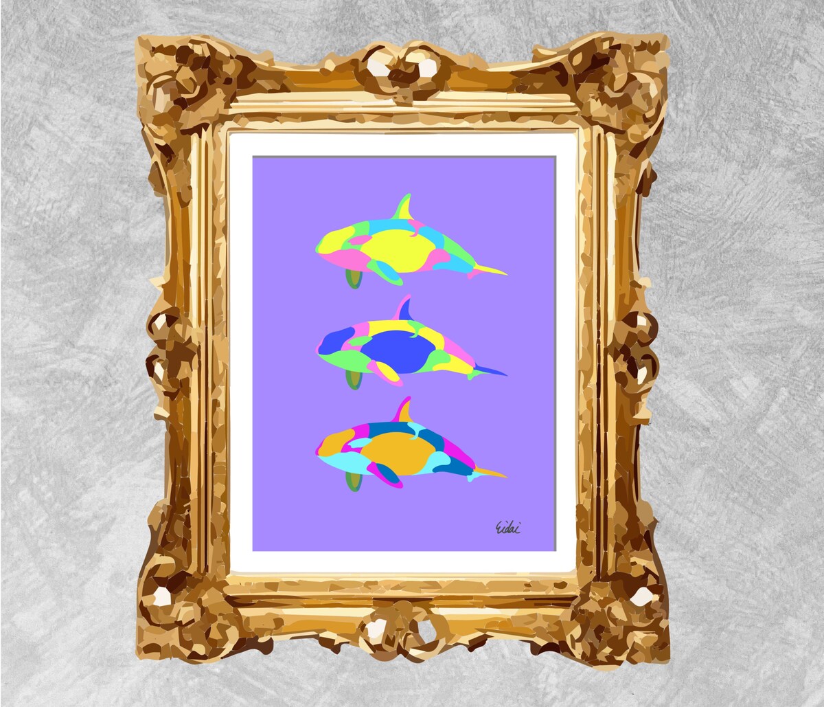 シャチのイラスト作成