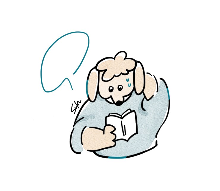 悩むいぬ