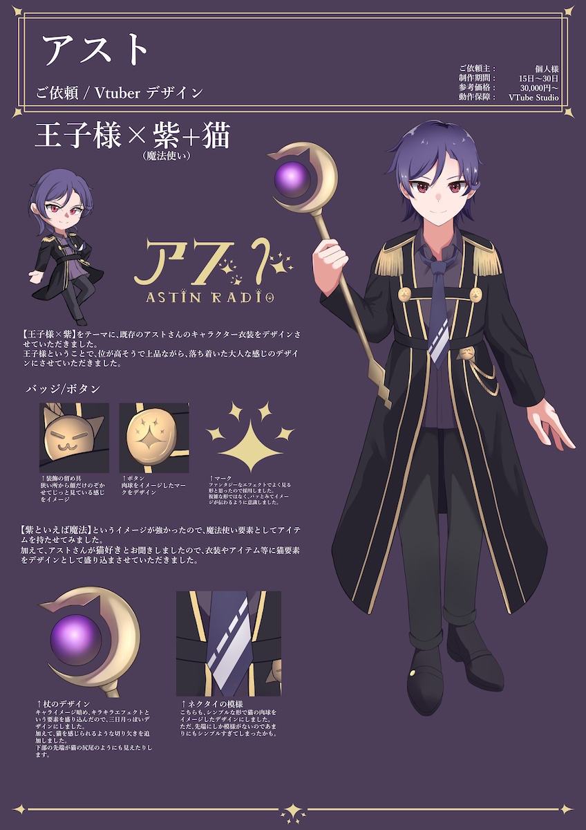 【ご依頼】個人VTuberアスト様 2Dモデル制作