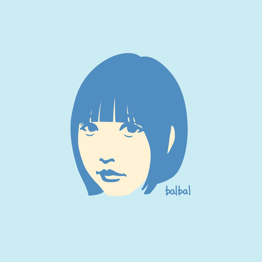 レトロシンプルな似顔絵 あのちゃん