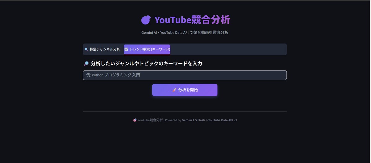 Youtube分析ツール