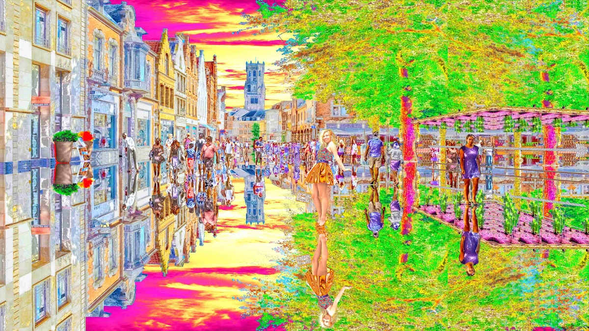 鏡面反射の異次元風景
