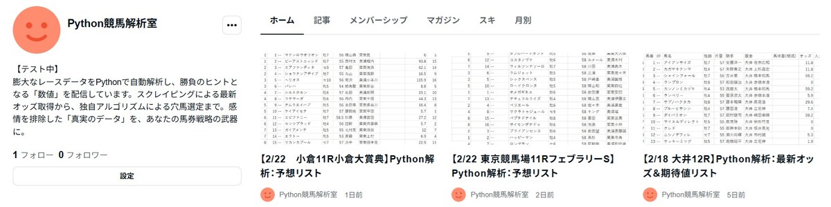 Pythonによるデータ抽出作成