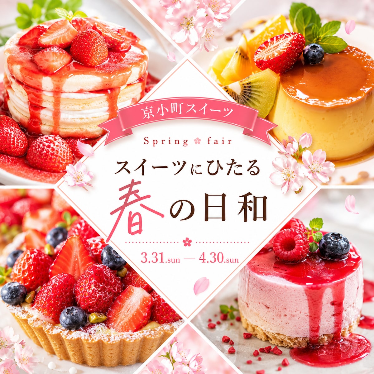 春スイーツフェアのバナー制作