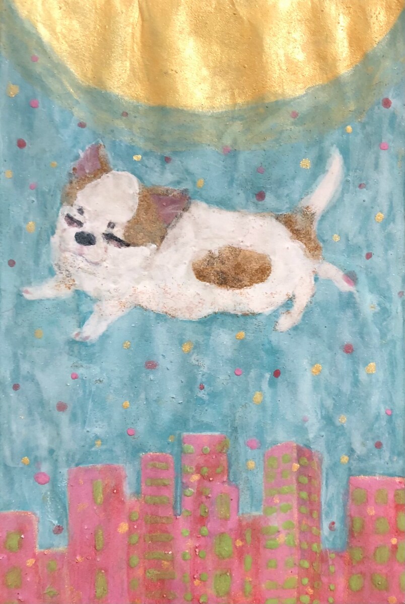愛犬モチーフの絵画