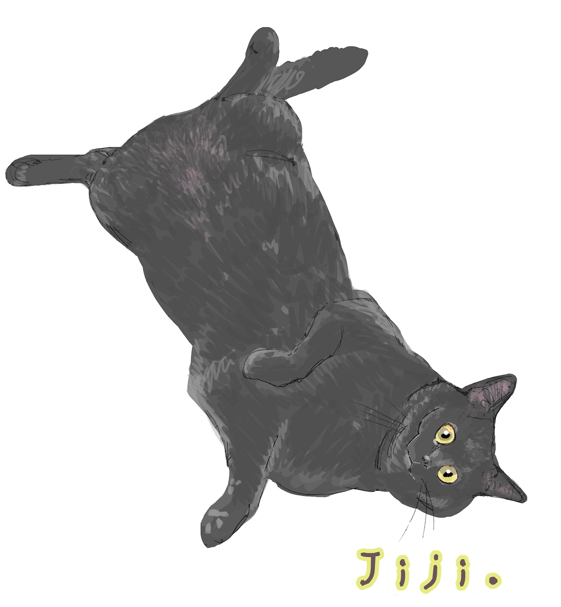 愛猫ジジ イラスト作成