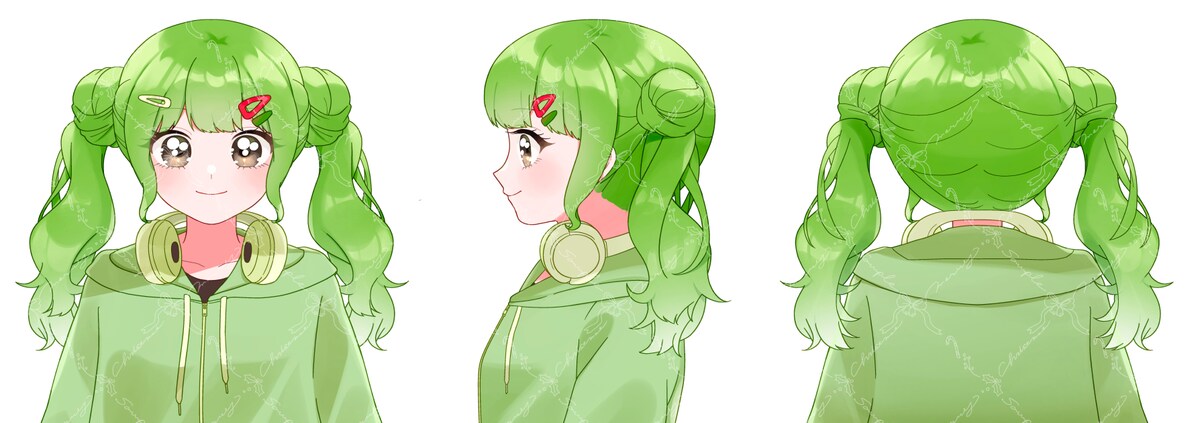 しらすドン様　キャラクターデザイン&3面図