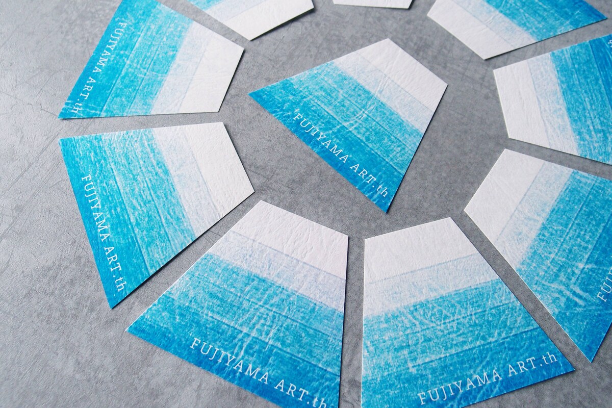 富士山のショップカード、名刺、カードデザイン