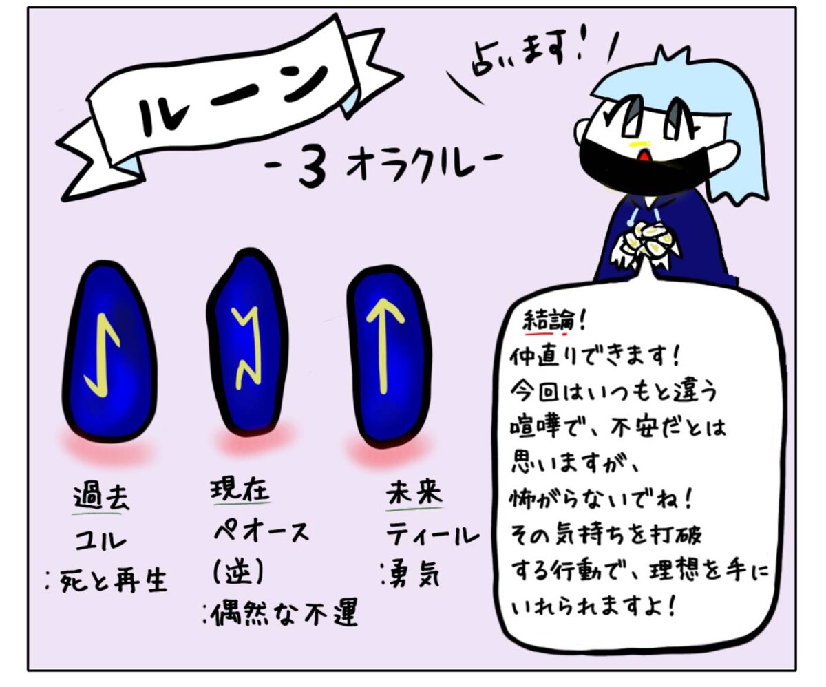 ルーン占いの一例です（ルーン単品商品はありません）