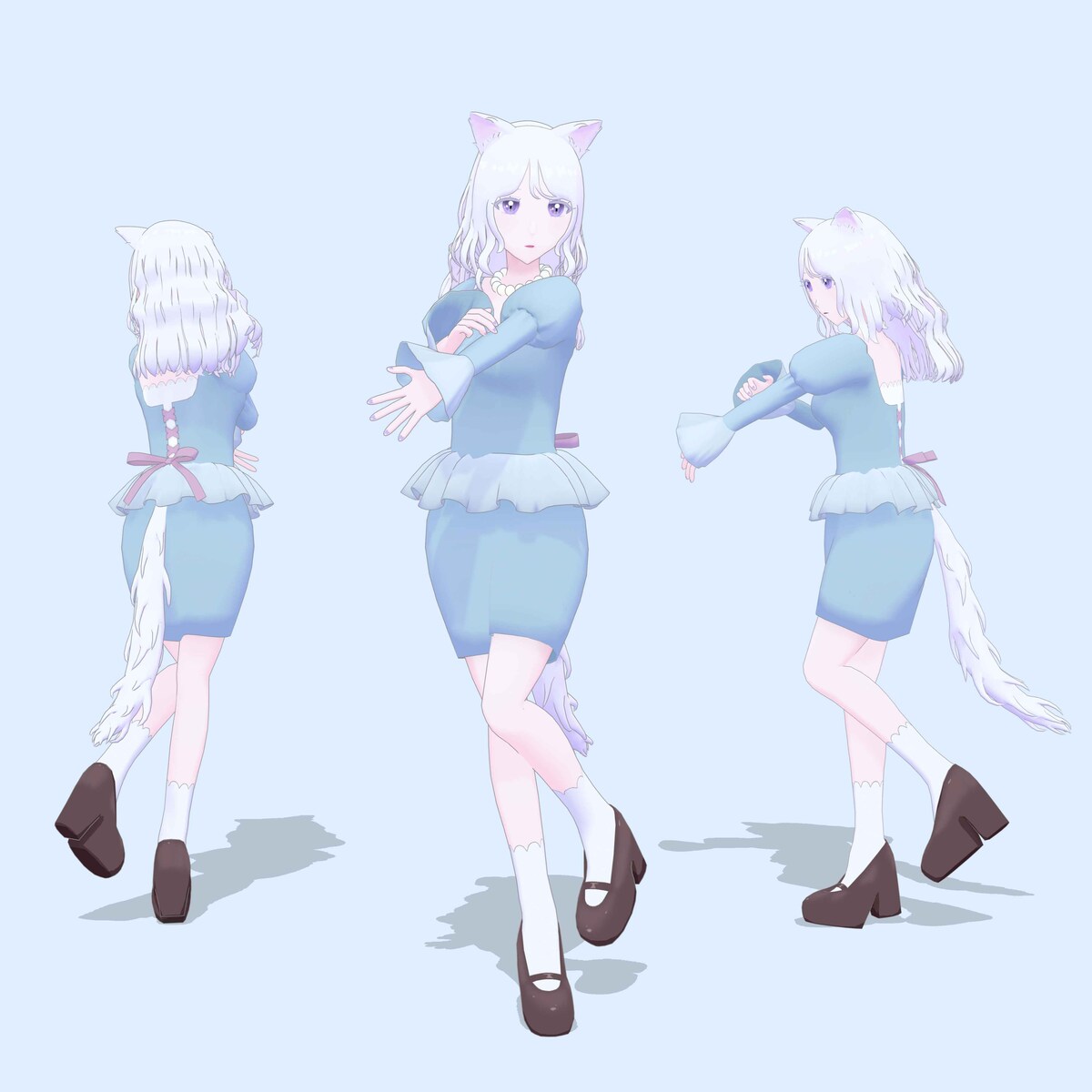 自作キャラクター3Dモデル