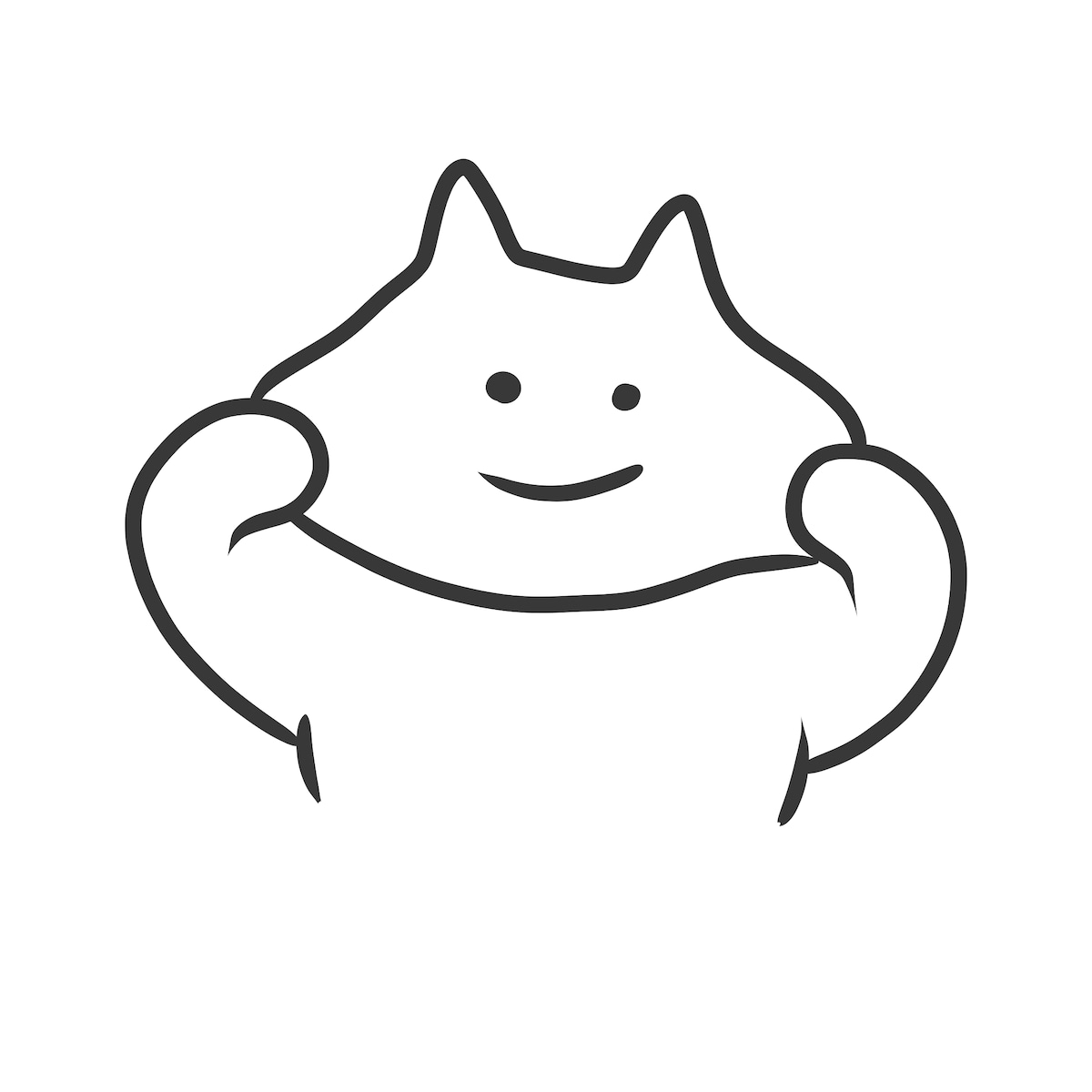 白いねこのイラスト