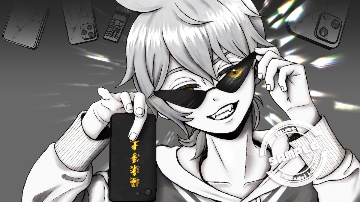 オリジナルボカロ楽曲「階ダンス」イラスト