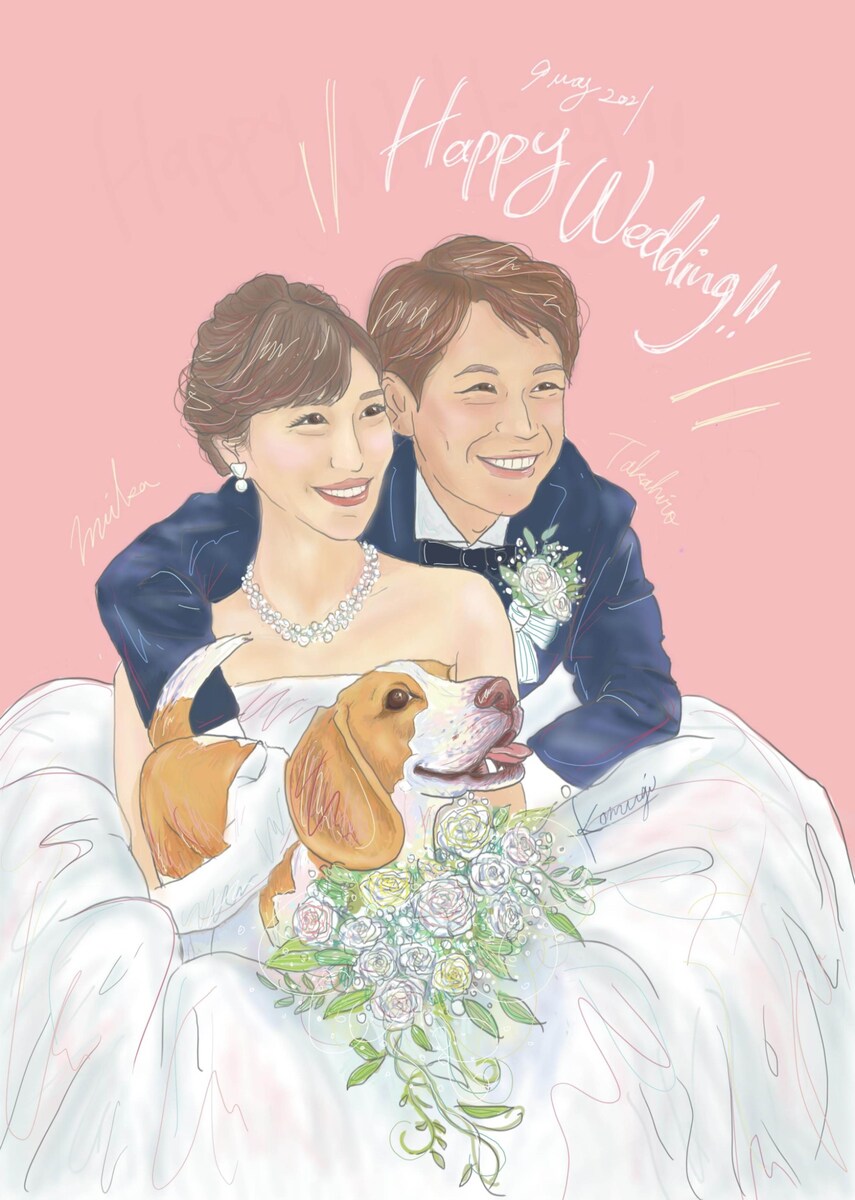 愛犬と一緒のウェディング