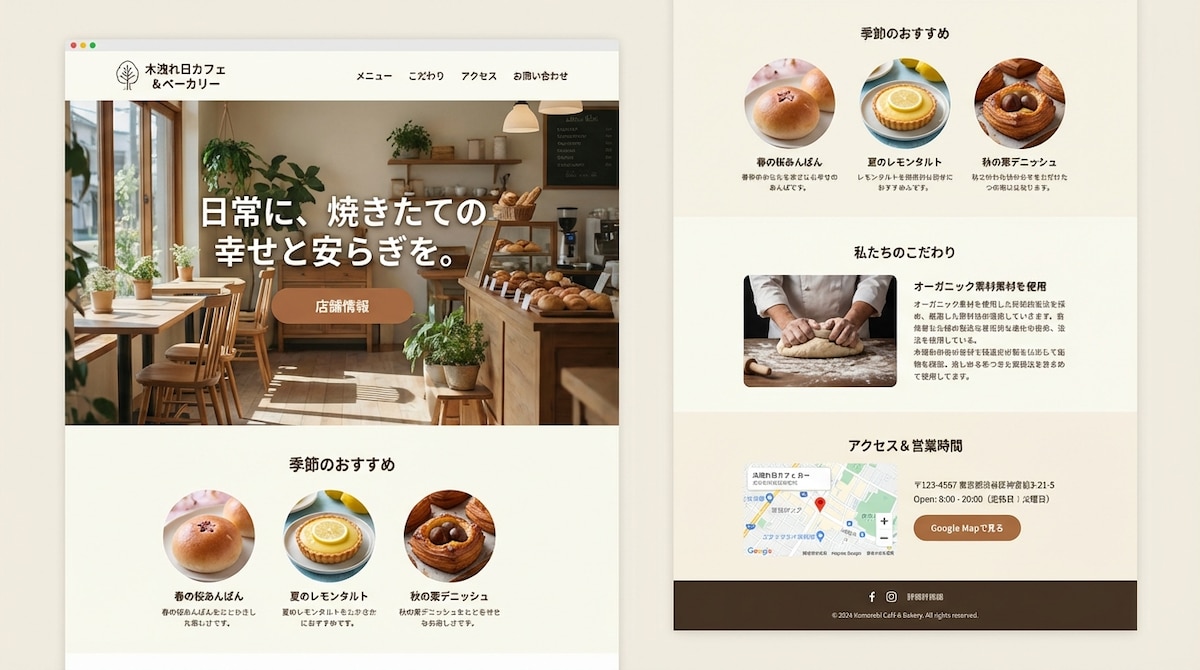 カフェホームページ制作