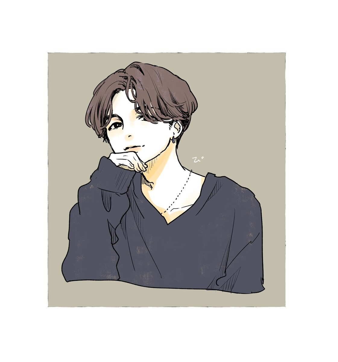 似顔絵♪男性