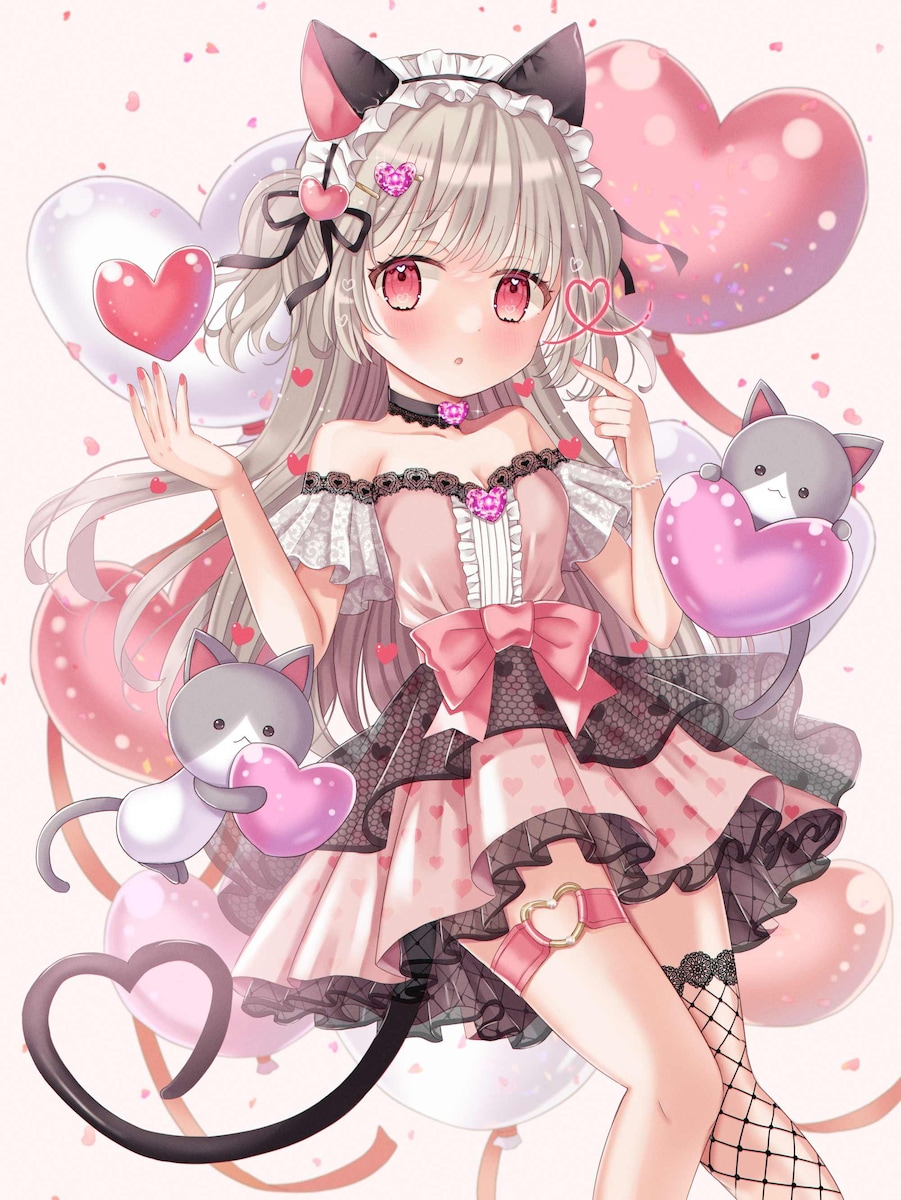 ハート猫
