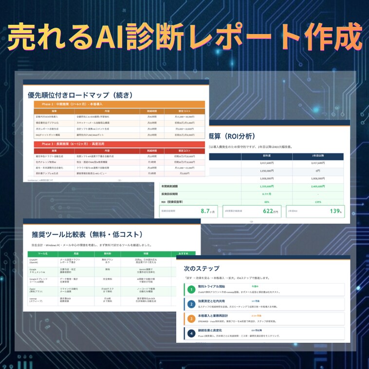 AI業務診断レポート サンプル ― 成果物イメージ