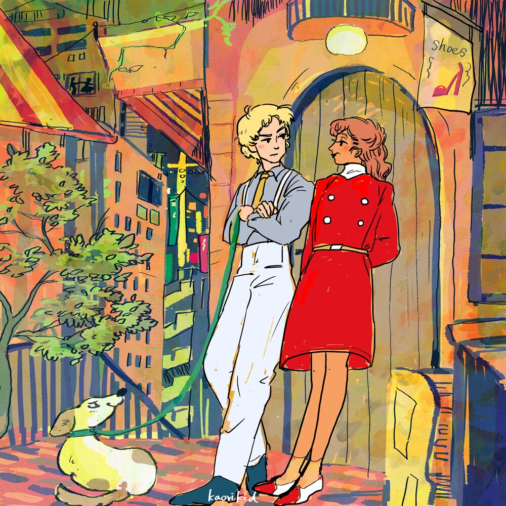 イラスト：レトロタッチのサンプル