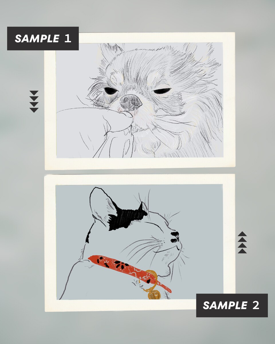 【ペット線画】大切な瞬間をやさしい線で残すナチュラルアート