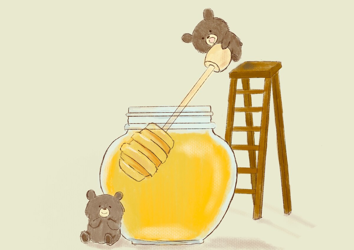 絵本のようなテイストのイラスト