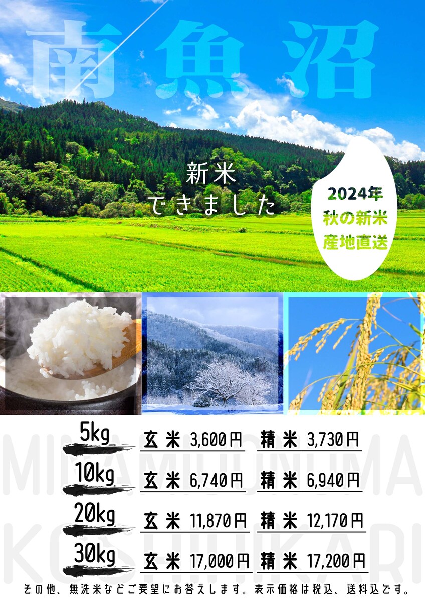 お米のチラシ