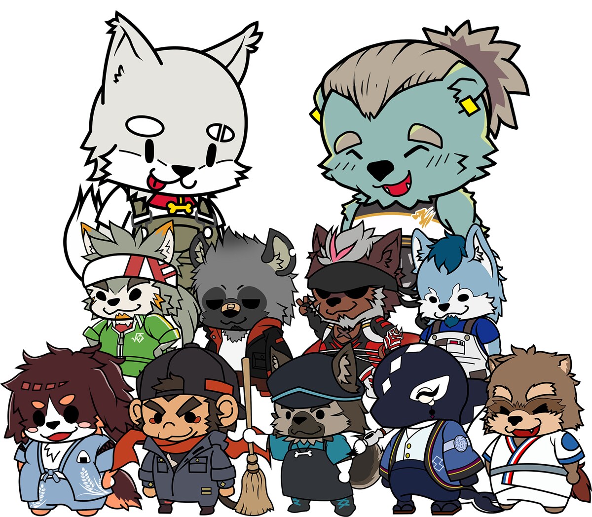 【個人製作】既存ケモVのデフォルメイラスト