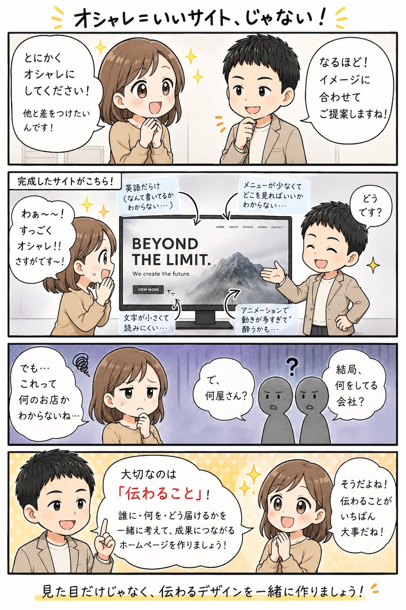 「おしゃれ＝いいサイト」じゃない！