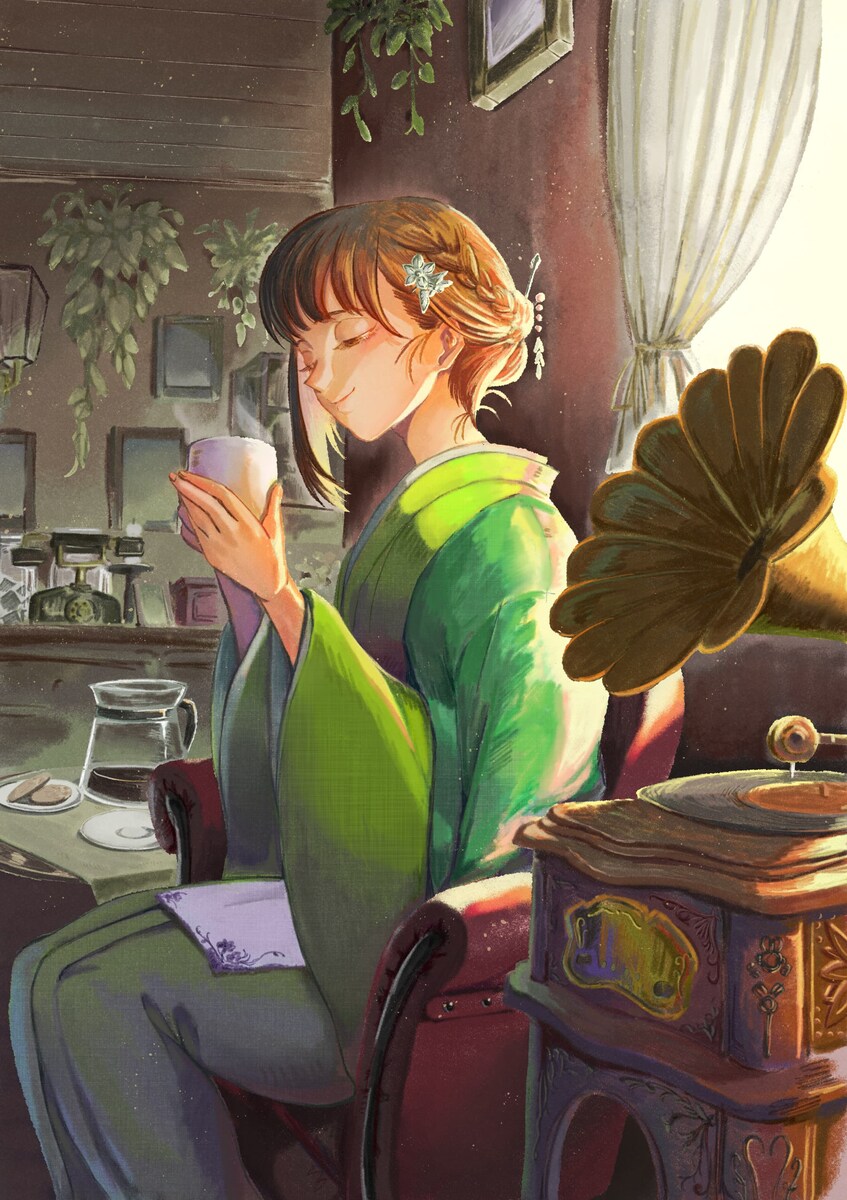 背景込みシチュエーションイラスト