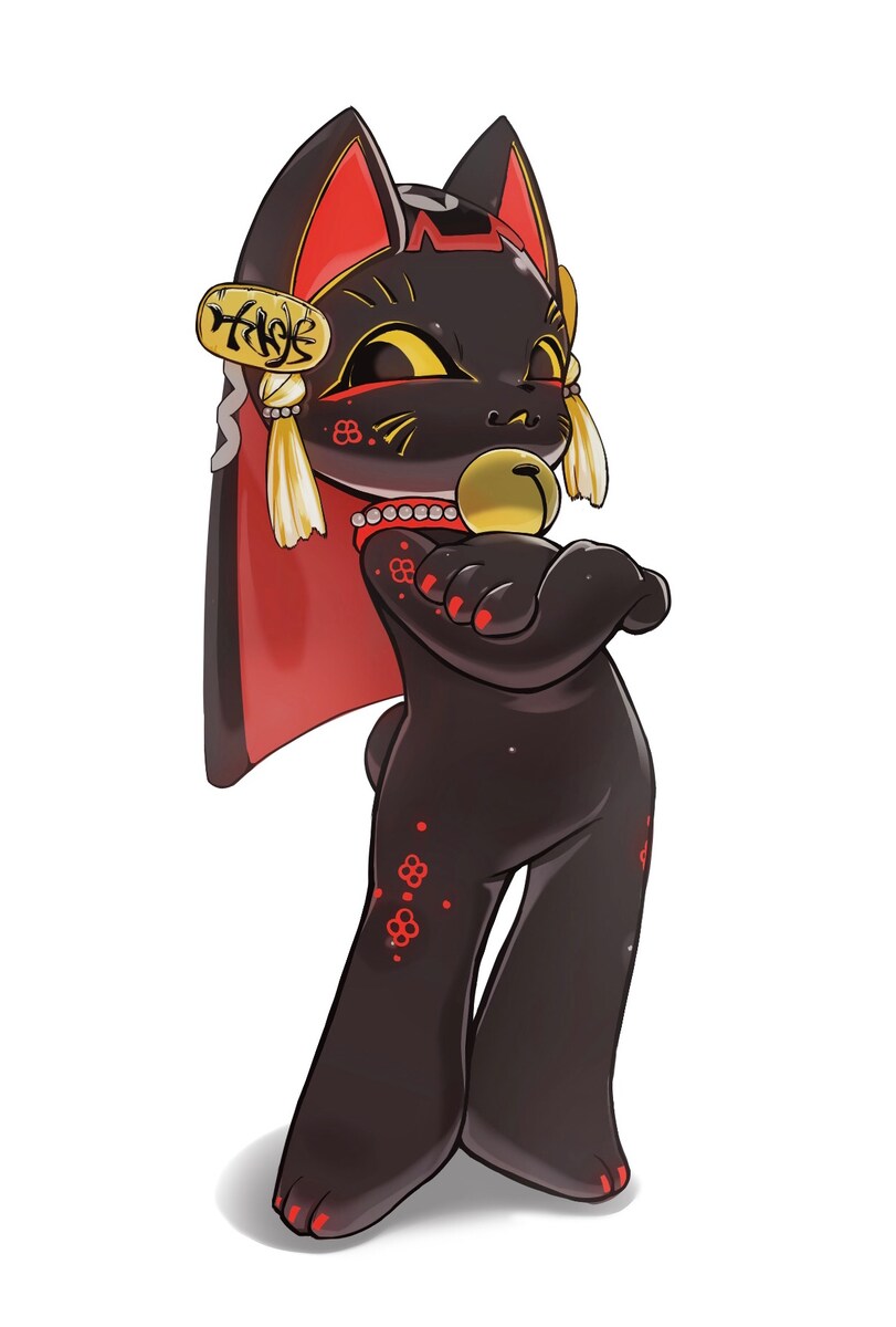 黒い招き猫のケモノの子